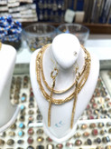 ست گردنبند و گوشواره طلا روس طرح کلاسیک