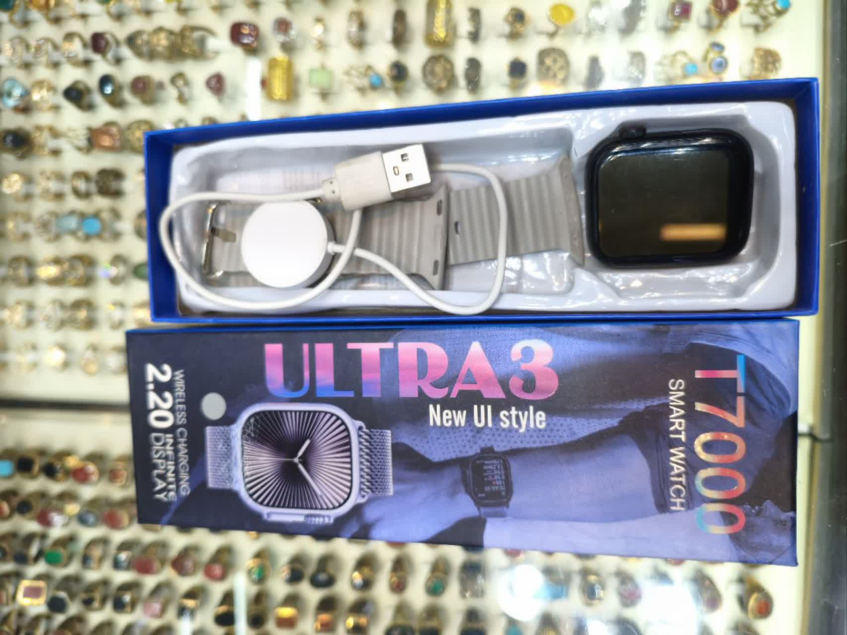 ساعت هوشمند T7000 Ultra 3 مدل New UI Style با شارژر وایرلس و صفحه‌نمایش 2.20 اینچ